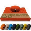 Meditation Cushion Mat Set - ROUND Zafu Floor Pillow Organic Buckwheat Pillow + Cotton Filled Zabuton Prayer Pad - Meditation Pillow Yoga Knee Pad - Made in USA - 14