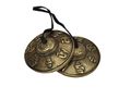 Dharma Store - Tibetan Tingsha Cymbals - 6.2 cm - OM Mane Padme Hum Symbols Embossed