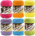 Lily Sugar n' Cream Solid Variety Assortment 6 Pack Bundle 100 Percent Cotton Medium 4 Worsted (Multicolor)
