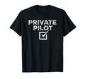 Cloud Surfing Apparel Men's Black Humorous Private Pilot Check T-Shirt