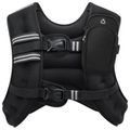 ZELUS Weighted Vest, 6lb/8lb/12lb/16lb/20lb/25lb/30lb Weight Vest with Reflective Stripe for Workout, Strength Training, Running, Fitness, Muscle Building, Weight Loss, Weightlifting, Black(16 lb)