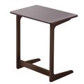 Zoopolyn Tv Tray Table Bamboo Tv Dinner Table C Shaped end Table for Sofa Couch Laptop Living Room Bedroom Brown