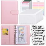 SKYDUE Budget Binder, Money Saving Binder with Zipper Envelopes, Cash Envelopes and Expense Budget Sheets for Budgeting