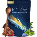 RYZE SUPERFOODS Mushroom Hot Cocoa Melatonin Sleep Supplement, Keto Cocoa Powder with Reishi Mushroom, Melatonin, Glycine, Cacao, L-Theanine, Chicory to Help Fall Asleep and Stay Asleep, 20 Servings