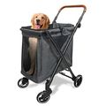 Folding Pet Stroller Dog Stroller for Small/Medium Dogs, Cat ?4 Wheels