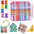 Kaaper Weaving Loom Kit for Beginners Adults and Kids, Rainbow Loom Kit DIY Arts and Crafts for Girls Ages 5 6 7 8-12 13 Potholder Loom Knitting kit for Beginners (Weaving Loom Kit)